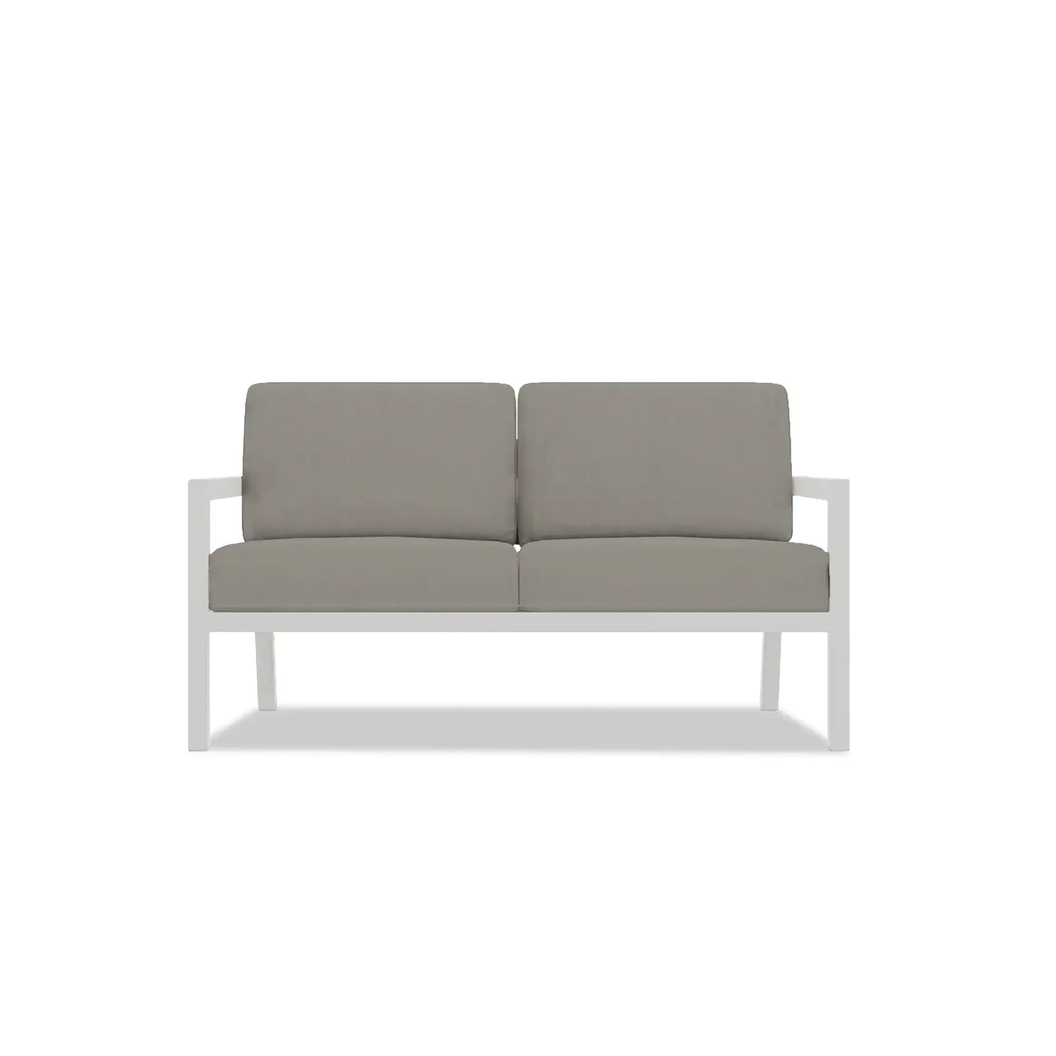 Pacifica Loveseat in White / Canvas Charcoal