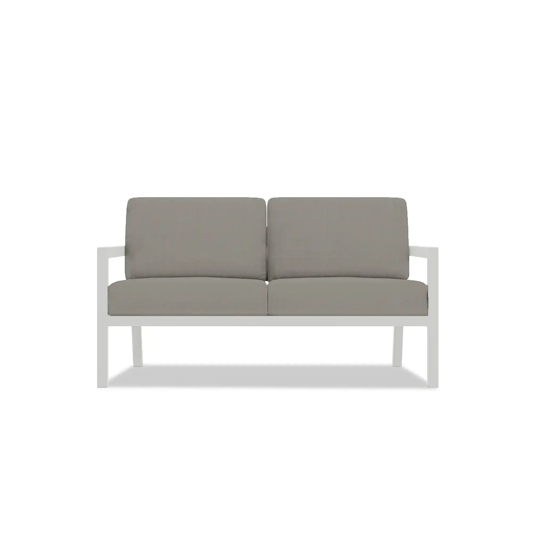 Pacifica Loveseat in White / Canvas Charcoal