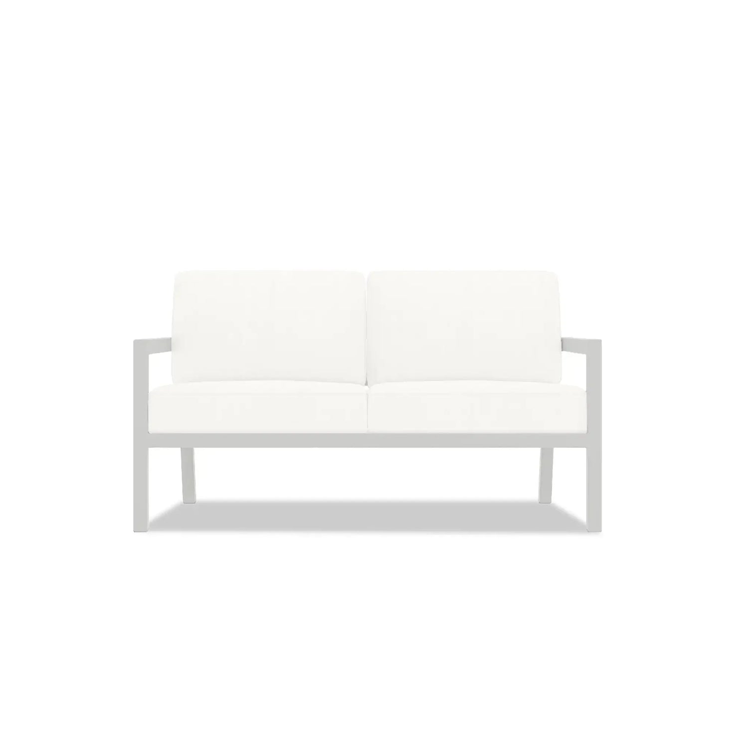 Pacifica Loveseat in White / Canvas Natural