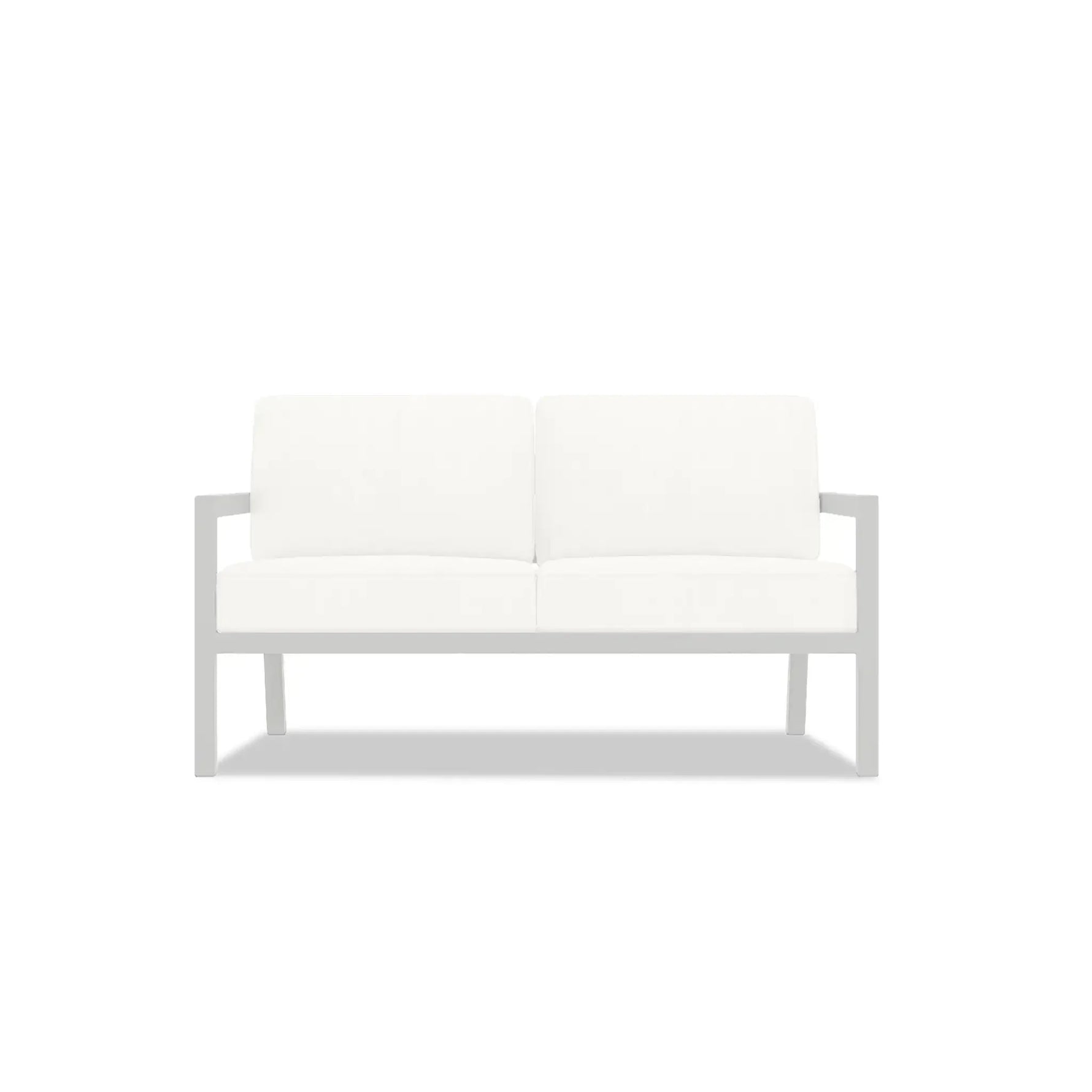 Pacifica Loveseat in White / Canvas Natural