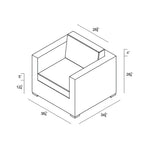 Urbana Club Chair dimensions