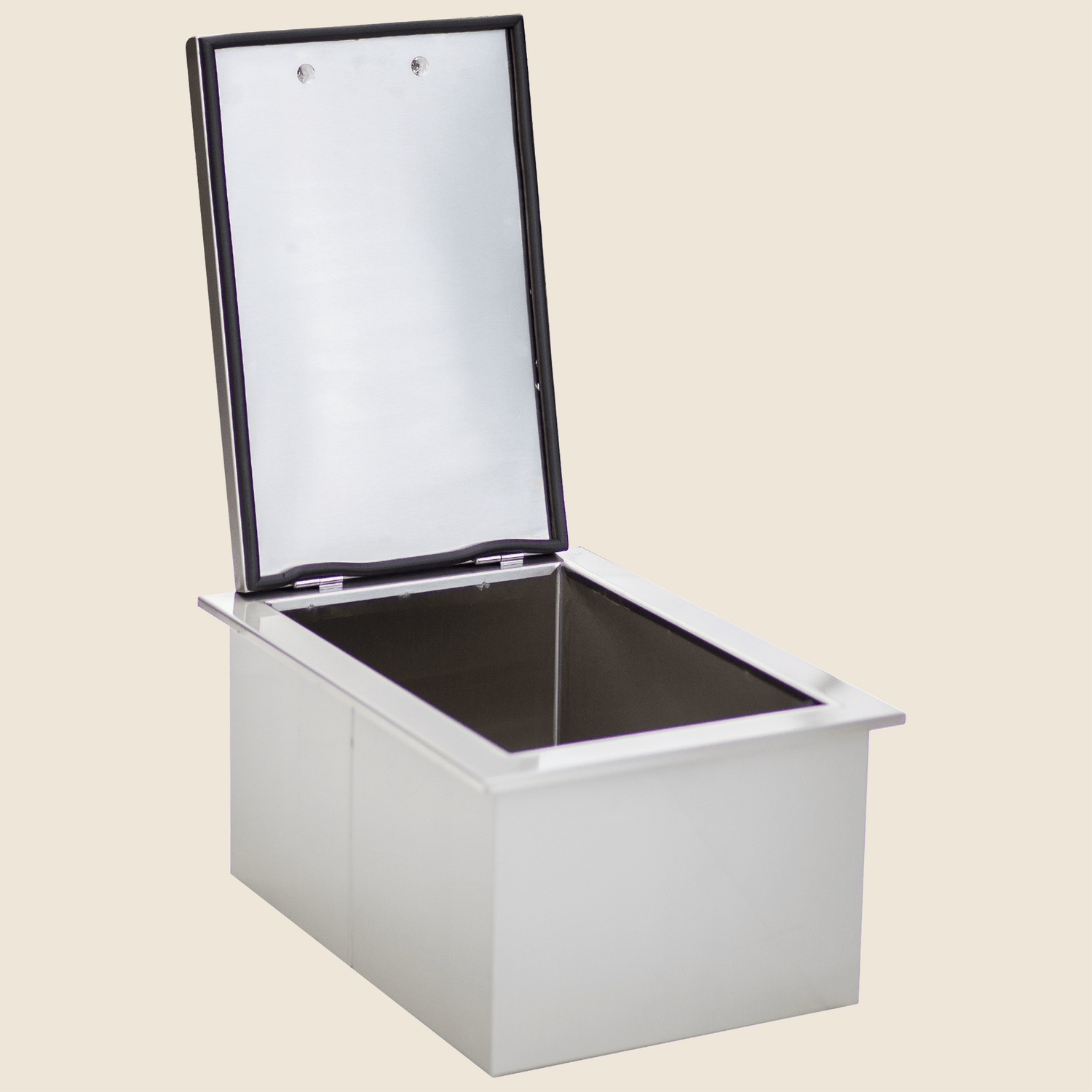 Summerset 17x24 ice chest — angle open view