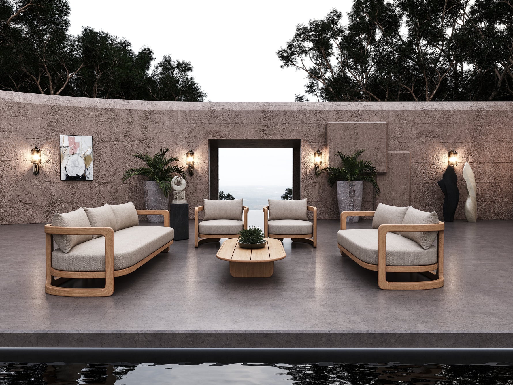 Muse Teak lounge set styled