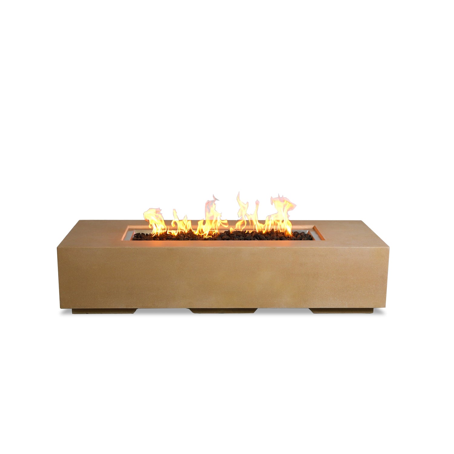 Beton 72 inch Rectangular Natural Gas Fire Pit Sand