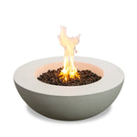 Beton 42 inch Round Bowl Natural Gas Fire Pit Stone White