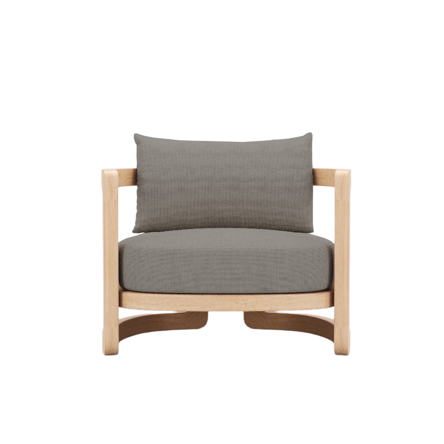 Muse Teak Club Chair in Canvas Charcoal