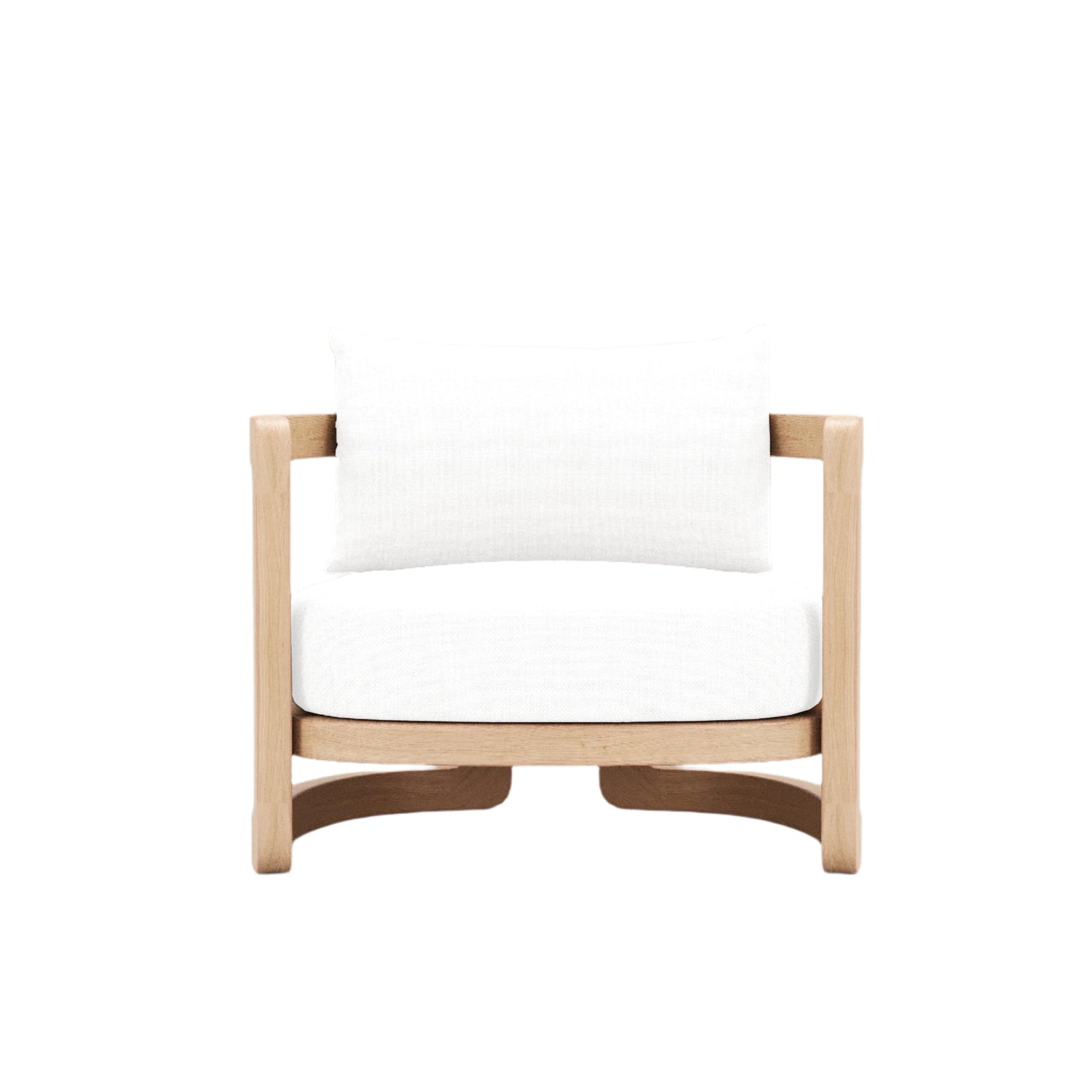 Muse Teak Club Chair in Canvas Natural