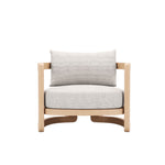 Muse Teak Club Chair in Cast Silver