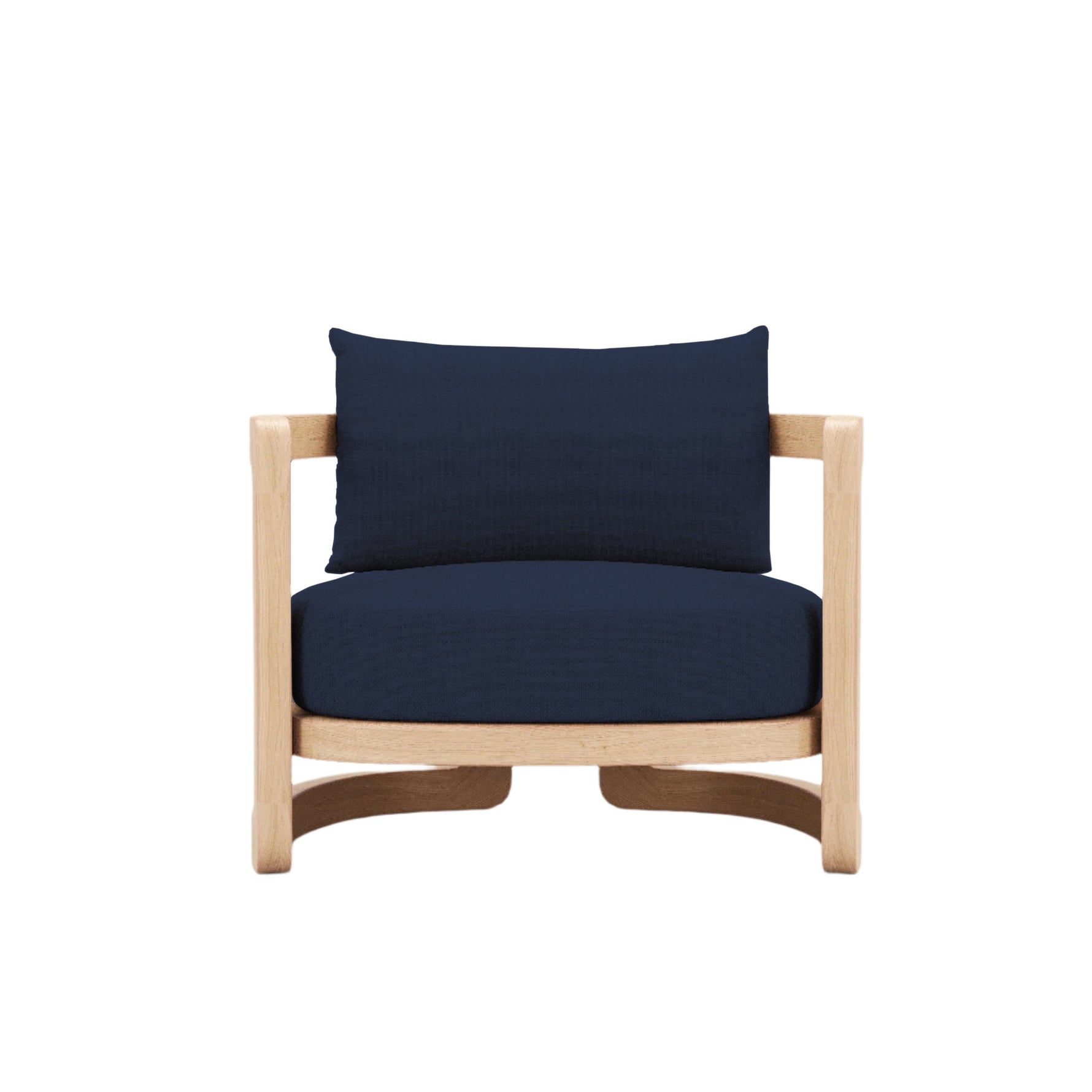Muse Teak Club Chair in Spectrum Indigo