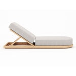 Muse Teak Chaise Lounge in Cast Silver