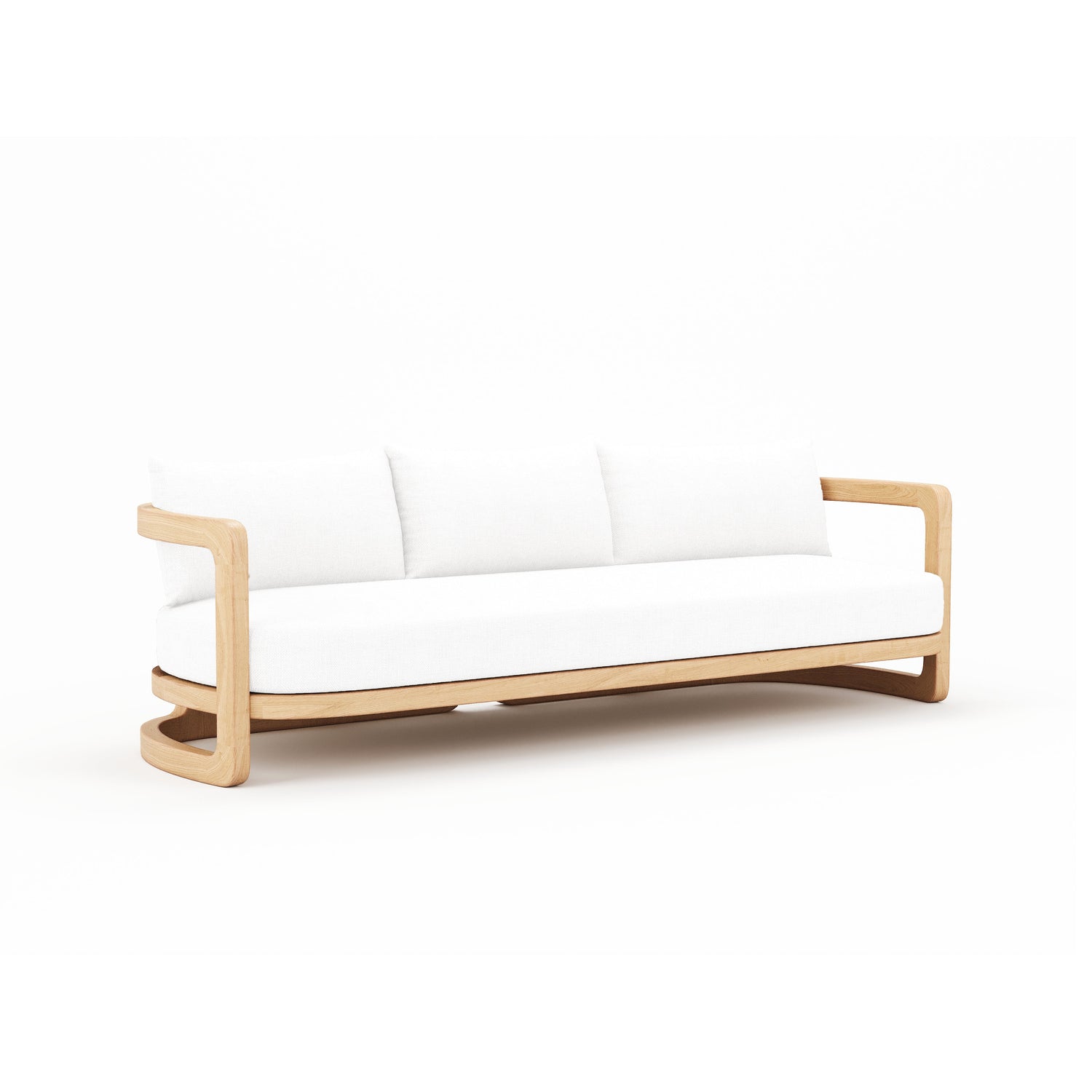 Muse Teak Sofa in Canvas Natural