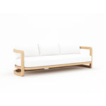 Muse Teak Sofa in Canvas Natural