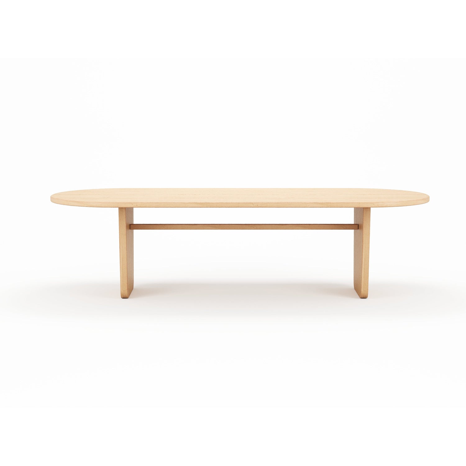 Muse Teak Oval Dining Table front
