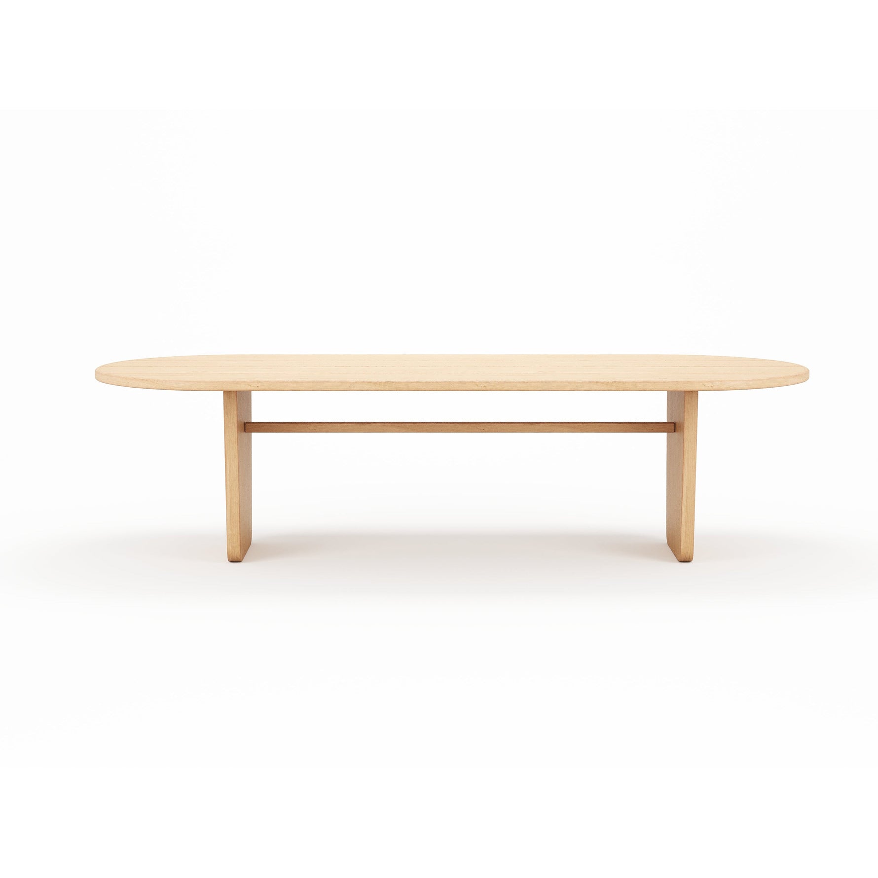 Muse Teak Oval Dining Table front