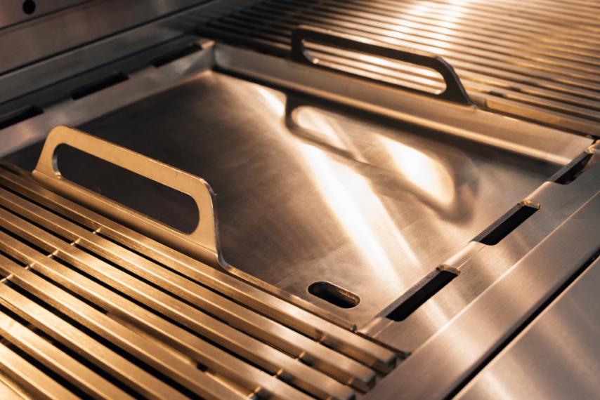 Summerset Quest grill griddle plate accessory for flat-top cooking on built-in BBQ