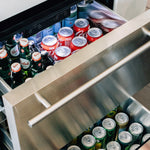 Summerset 24-inch 2-drawer fridge — interior with shelving