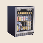 Summerset 24-inch glass door fridge — angle closed stocked