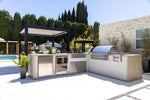 Summerset wine cooler with bottles loaded showing 46-bottle capacity