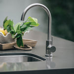 Summerset 19-inch undermount sink — installed countertop view