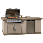 Cal Flame Bel Air Q BBK-810 isometric view - 95-inch Escape Series outdoor kitchen with P4 Rotisserie grill
