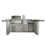 Cal Flame La Jolla Q PV-7000 isometric view - Platinum Series outdoor kitchen island