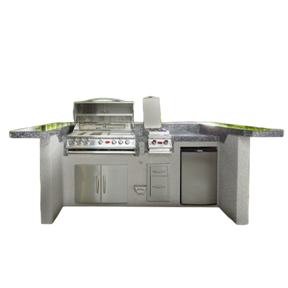 Cal Flame La Jolla Q PV-7000 isometric view - Platinum Series outdoor kitchen island