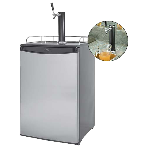 Cal Flame Built-In Beer Tap Refrigerator with Keg Storage