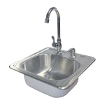 Cal Flame Stainless Steel Drop-In Sink with Faucet