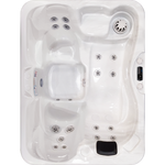 Cal Spas Kona PZ-519L hot tub top view showing 19 Velocity jets and lounger layout