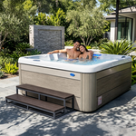 Cal Spas Maui PZ-620B 6-person all-bench plug and play hot tub lifestyle photo