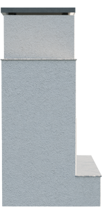 Cal Flame Cancun outdoor gas fireplace tile and side detail