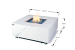 Bianco fire table dimensions diagram