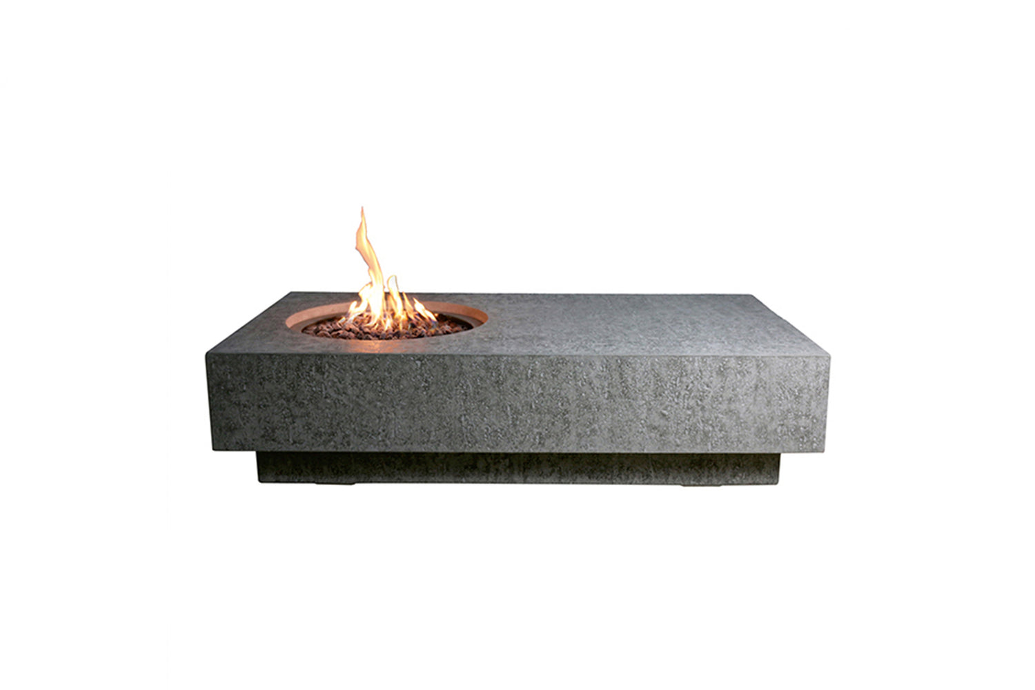 Elementi Fire Metropolis 56 inch Cast Concrete Gas Fire Pit Table Light Gray