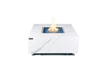 Elementi Plus Bianco 40 inch Marble Porcelain Fire Table in Bianco White