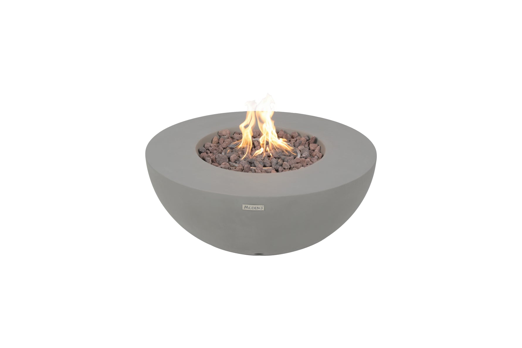 Modeno Roca 34 inch Concrete Fire Table in Light Gray