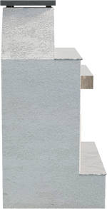 Cal Flame Durango outdoor gas fireplace side profile