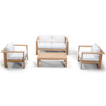 Ando Teak 4 Piece Loveseat Set
