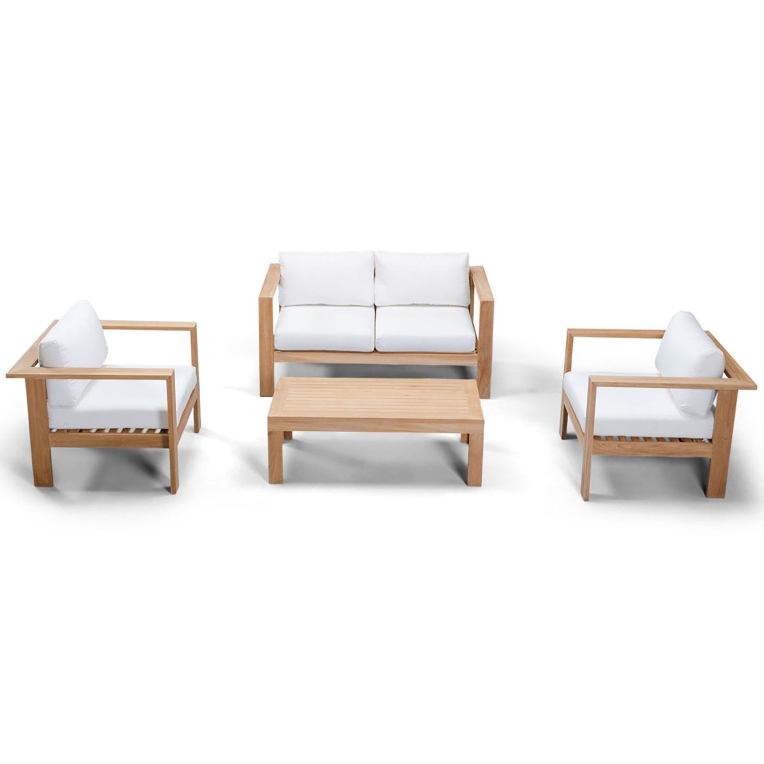 Ando Teak 4 Piece Loveseat Set