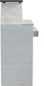 Cal Flame Laredo outdoor gas fireplace side profile