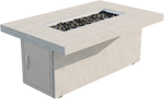 Cal Flame Phoenix 60-inch rectangle outdoor gas fire pit table with lava rock