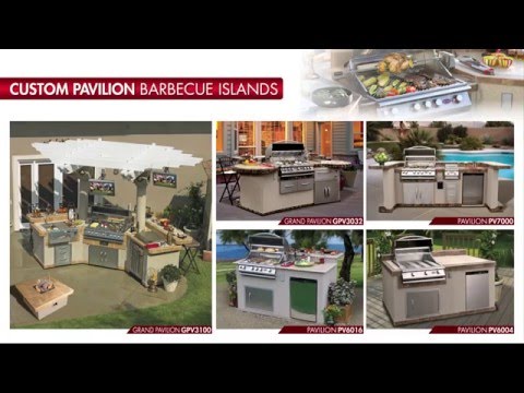 Cal Flame Pacifica Q BBK-701 BBQ Island – 83-Inch 4-Burner Outdoor Kitchen with Built-In Grill