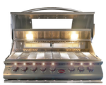 Cal Flame Top Gun 5-burner convection gas grill premium built-in stainless steel BBQ in outdoor kitchen